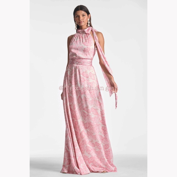NWT Sachin and Babi Kayla Gown Size 10  Rouge Damask Rose - Picture 1 of 11